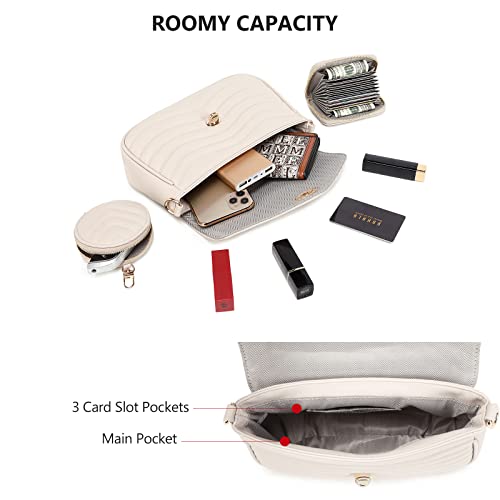 Image of JEEHAN Quilted Crossbody Bags for women Designer Shoulder Handbags Small Purse