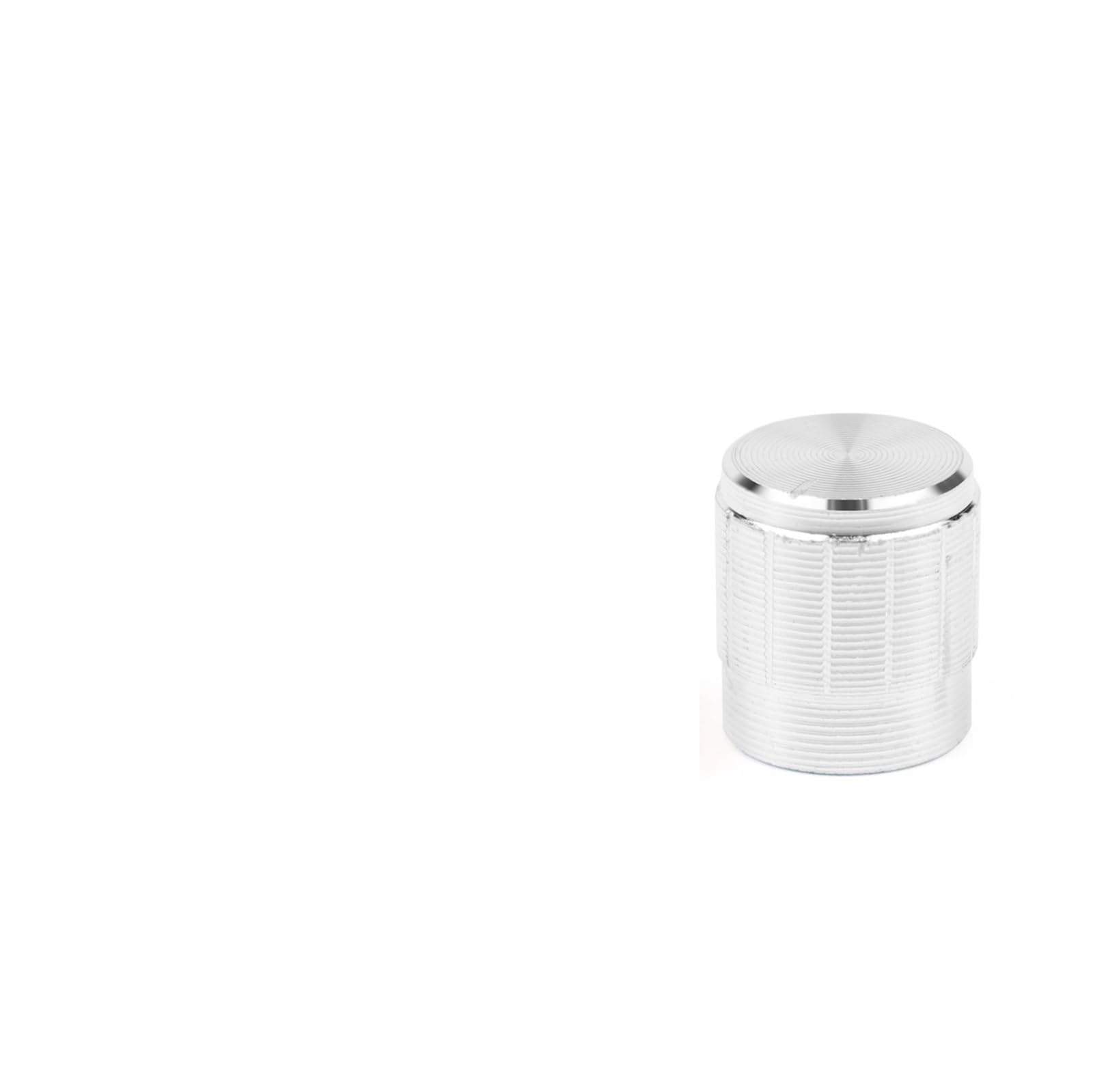 Bouton de contrôle de volume en métal argenté 6mm pour potentiomètre de guitare x10