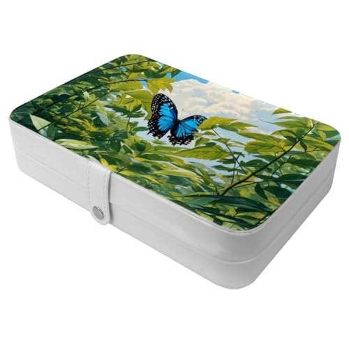 Boîte à bijoux de voyage papillon pour week-end et déplacements - 2