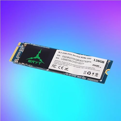 BRYT PCIe NVMe SSD 128GB Internal Solid State Drive with Read Speed up to 1800 MB/s & Write Speed up to 600 MB/s (B0D21RPY8L) Amazon Price History, Amazon Price Tracker