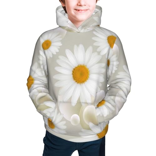 Daisy Flower Boy, Girls Sports Shirt Youth Pullover Fashion Hooded Sweatshirt