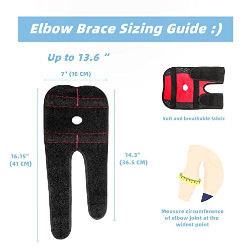 Solmyr Elbow Brace, Tennis Elbow Support Brace, Elbow Strap For Tendinitis, Sprained Elbows, Golfer's Elbow, Adjustable Elbow Strap With Dual-Spring Stabilizer,Provides Support And Relieve Pain,Unisex #TOP1