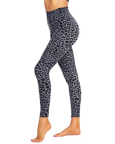 ZOOSIXX High Waisted Leggings for Women - Tummy Control Soft Opaque Printed Pants with Camo, Leopard for Running Workout