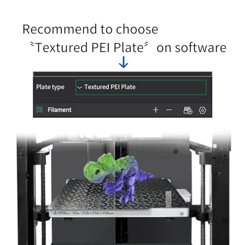 IdeaFormer-3D for Bambu Lab Build Plate Smooth PEO+Textured PEI Upgraded Spring Steel Build Plate 257x257mm,PEO PEI Print Bed Double Sided Flexible Sheet for Bambu Lab X1/X1C/X1E/P1P/P1S/A1 3D Printer