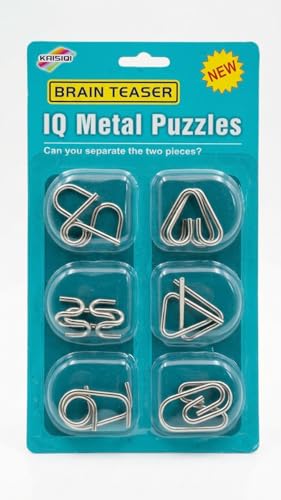 Image of Magicwand Stainless Steel Metallic Intellectual Puzzles for All Age Groups【Pack of 1】【6 Pcs Metal Puzzles】