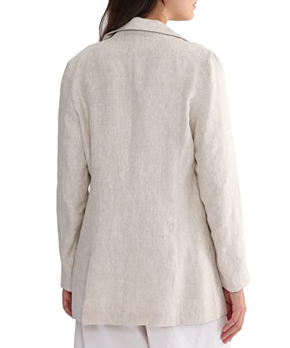 Amazhiyu Womens Pure Linen Long Sleeve Office Blazer Jackets Casual Outwear2