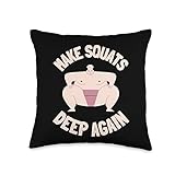 Squat Squatting Benchpress And Deadlift - Sumo Squat Depth Throw Pillow