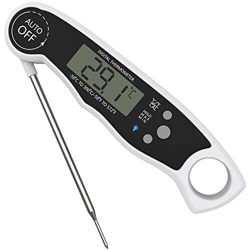 Moligh doll Digital Instant Read Meat Thermometer with 4.6 Inch Folding Probe Calibration Function for Cooking Food Candy BBQ Grill Smoker Ultra Fast Easy to Use
