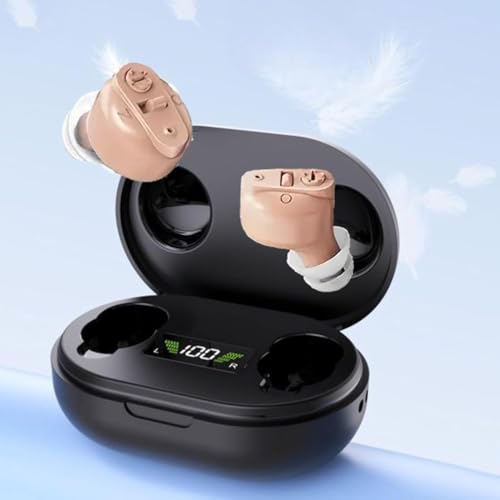 Image of Balson Rechargeable Digital Hearing Aid | Invisible Amplifier with Noise Cancellation, Adjustable Volume, Long Battery Life | Includes Manual, Dry Kit & 1-Year Warranty (Beige)