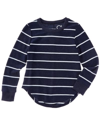 CHASER Girls Cozy Knit Pullover, 10, Blue