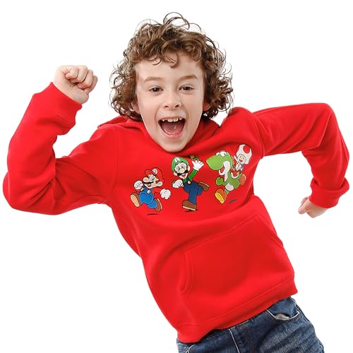 Super Mario Hoodie | Mario And Luigi Boys Sweatshirts | Yoshi Boys Hoodie | Sizes 4 To 144