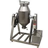 HayWHNKN 60L Dry Powder Mixer Blender Drum Particle Blender Mixing Machine 360°Rotation Metal Metallurgy Powder Blender for Feed Particle Granual 110V 2.2kw