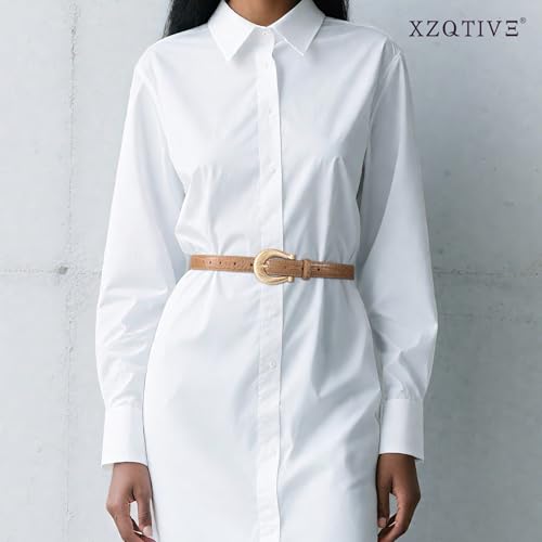 XZQTIVE Crocodile Belts for Women Synthetic Leather with Gold Buckle Ladies Waist Belts for Jeans Pant Dress Casual Wear4