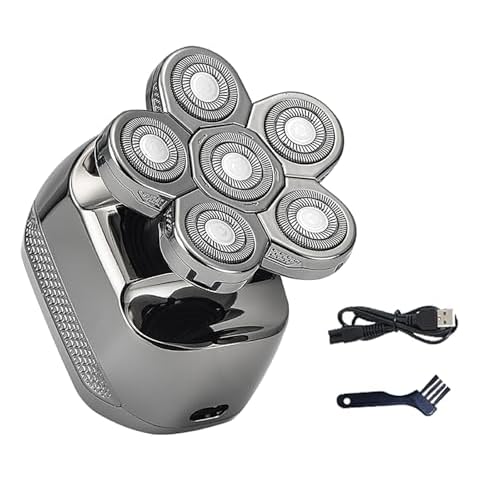 Head Shaver for Men Cordless Electric Razor for Bald Men Waterproof 6D Floating Electric Shaver Rechargeable Bald Head Shaver Electric Head and Face Shaver with LED Light Cover