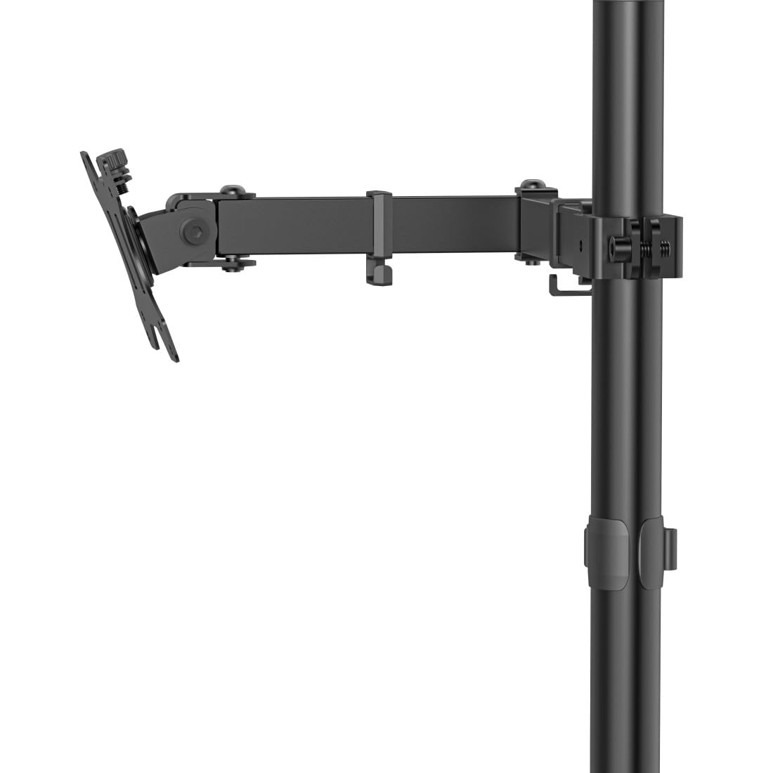 Supporto per monitor, regolabile in altezza, orientabile e inclinabile, estensibile, da 13" a 35"
