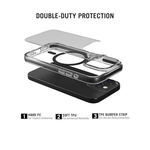 Image of DailyObjects Stride 3.0 Clear Magnetic Protective Case Cover Compatible with iPhone 14 Pro |Magsafe|Camera & Body Protection|Anti Shock,Scratch Resistant|Precise Cutouts Design|Wireless Charging-Clear