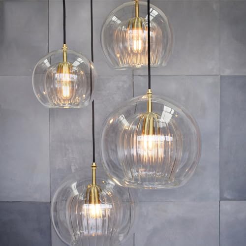 Lámparas de techo nórdicas modernas de cristal E27 para restaurante 4
