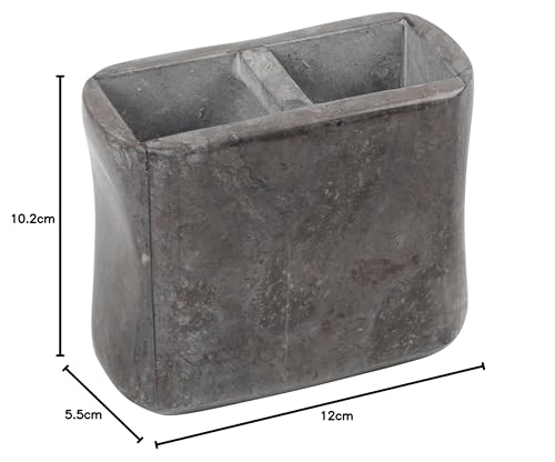 Support pour brosse à dents marbre véritable charbon de bois Curvy