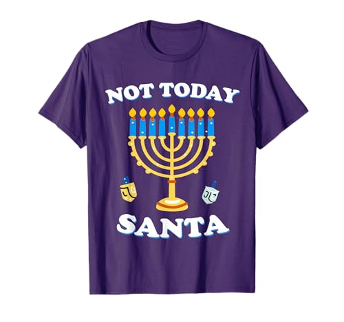 Funny Hanukkah Not Today Santa Jewish Chanukah Chrismukkah T-Shirt