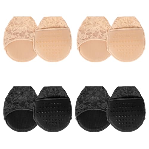 Image of YUXIANLB Ball of Foot Cushion Socks, Women's Toe Cover with Padding, Toe Topper Socks