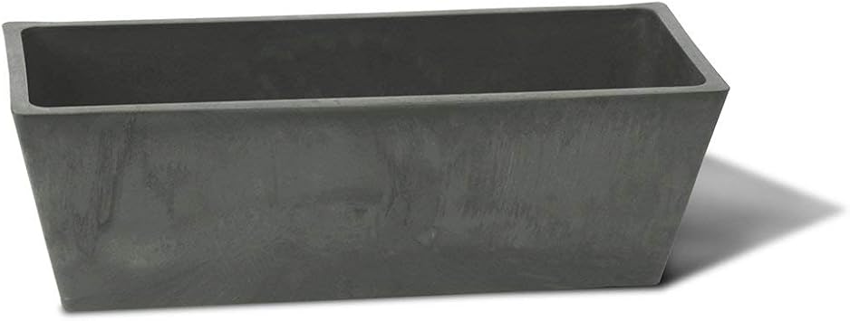 Algreen 19650 Valencia Windowsill Planter - Slate, 20 by 7.5 by 6.5", Light Charcoal