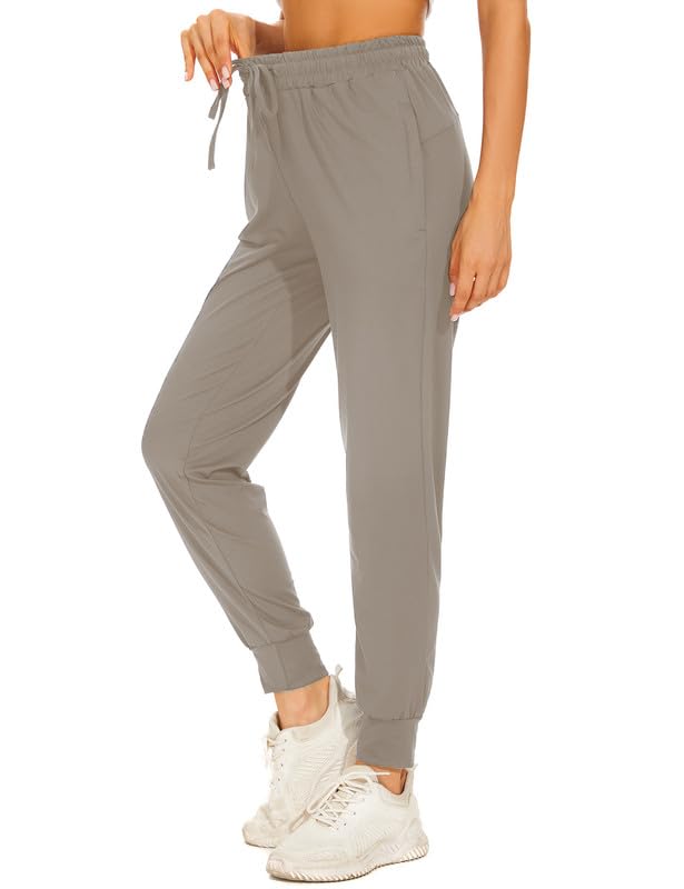 Womens Casual Pants with Zipper Pockets High Waist Lounge Sweatpants for Yoga Travel Hiking