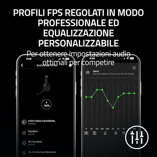 BlackShark V3 Pro XBOX S|X - Cuffie wireless per eSport con ANC - Cancellazione attiva del rumore - Driver TriForce da 50 mm - HyperSpeed 2,4 GHz & Bluetooth - Xbox/PC | Nero - Cuffia gaming - Immagine 8