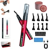 Electric Sanding Pen,Mini Reciprocating Sander,sander Reciprocating Sander Tool with 8pcs Sanding Head and 72 PCS 5 Inch 8 Hole Hook and Loop Adhesive Sanding Discs Sandpaper 320 Grits