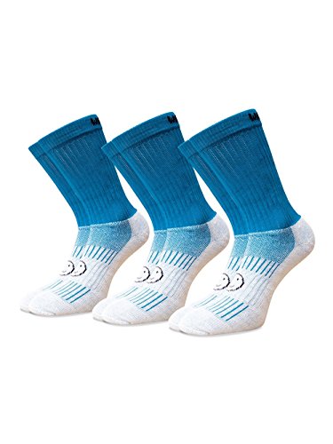 Chaussettes turquoise de sport Wacky Sox (Lot de 3 paires, taille 41-46) adulte