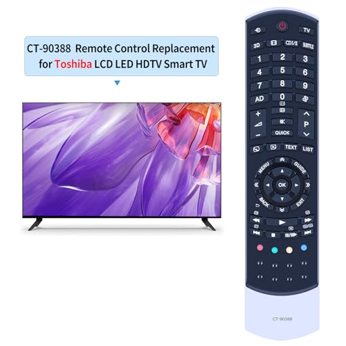 New CT-90388 Remote Control for TOSHIBA TV Compatible with 32RL838 40TL838G 46TL838G 32RL838G 40TL838R 46TL868G 32TL838 40TL868G 46TL868N 40RL838 46TL838F 32TL868 46TL838 - Image 2
