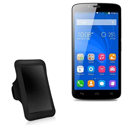 BoxWave Case Compatible with Honor Holly - Sports Armband, Adjustable Armband for Workout and Running for Honor Holly - Jet Black