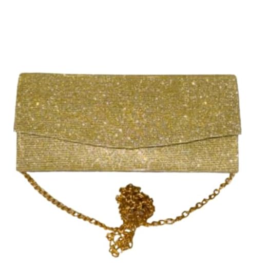 Bolsa Clutch feminina de festa (Dourado brilhante)