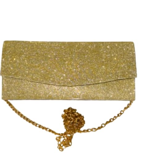 Bolsa Clutch feminina de festa (Dourado brilhante)