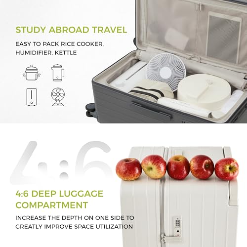 TUPLUS Suitcase Lightweight Luggage Hard Shell Suitcase with 4 Spinner Wheels Hold Check in Travel Case with TSA Lock,TRUNK Series 5