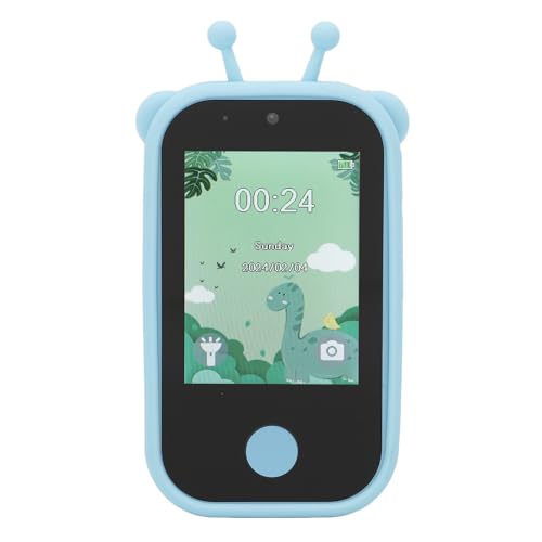 キッズフォンデジタルカメラ、MP3音楽プレーヤーセルフィーカメラ付きキッズスマートフォン、1080P 48MPカメラ2.8インチIPSタッチスクリーン子供用電話おもちゃ、タイプC充電 (青)