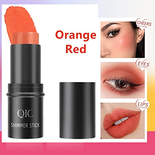 Go Ho Blush Stick Blush Makeup Wand, Cream Blush For Cheeks Tint,Long-Wearing,Natural-Looking Face Foundation Blush Makeup For Daily Wear 3D Wonder Stick,#06 Coral/Orange #TOP5