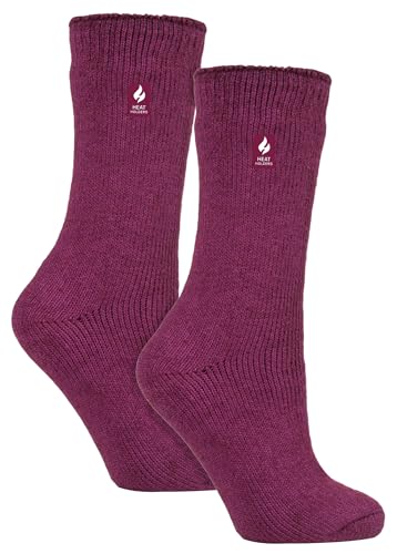 HEAT HOLDERS 2 Pack Ladies Thermal Socks Warm Winter Socks for Womens | Ladies Original Socks (4-8, Deep Fuchsia)