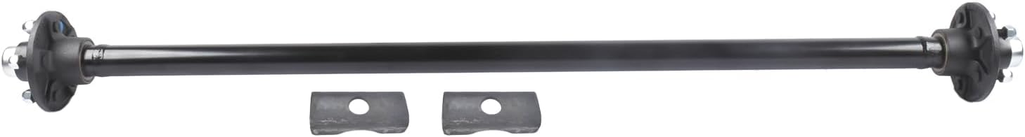 Rated to 2000 pounds Trailer Axle with 58" Hub Face, 5 x 4.5 Idler hubs, 5-Lug, Fits 4x6 4x8 Trailers Boat Utility Camper Trailer Axel