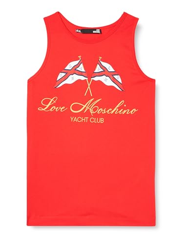 Débardeur coupe droite femme Love Moschino en maille de coton haut de gamme