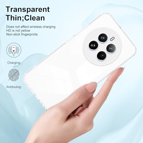 WOKEZ Transparent Fodral för Realme 12 Plus 5G - Färgglad Kant
