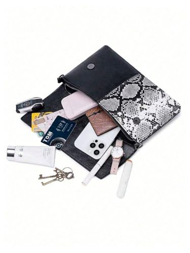 SHENHE Women's Crocodile Embossed Clutch Purse Crossbody Bags Top Handle Leather Handbag4