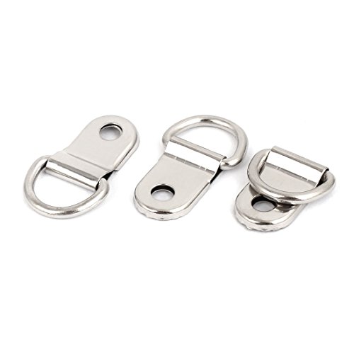 Image of uxcell 25mm x 15mm Metal D-Rings Picture Frame Strap Hanging Hangers Hooks 30PCS