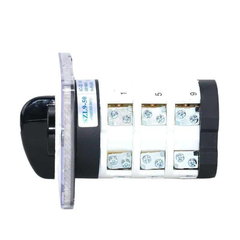 スイッチ SZL9-50/3 3ポジション 50A 660V 3極 12ネジ パネル電源ノブ ON-OFF-ON 切替カムロータリー