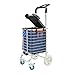 Produktbild CML Einkaufswagen Lebensmittel Supermarkt Multifunktions Thick Aluminiumrahmen-Anti-Rutsch-Kristall Rad Tragbares Haushalt Grocery Einkaufswagen Tragbares Design (Color : B)