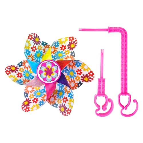 Baoblaze Windrad für Kinderfahrrad, Bike Windrad Windmühle, Kinder Fahrrad Lenker Blume Pinwheel, Pinwheel Dekoration für Alle Fahrräder, Roller, Dreiräder, Laufräder, Kinderwagen, Buggys, Blume