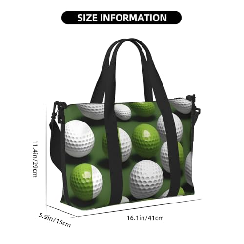 Golf Ball Print Hand Travel Bag,Gym Bag,Weekend Travel Overnight Bag,Tote Bag Sports Bag For Women Men2
