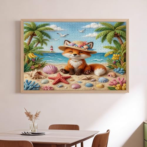 Rompecabezas de madera de 1000 piezas con estampado de animales tropicales para adultos 2