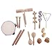 MagiDeal Set de 10 Piezas Juguete de Instrumentos de Percusión Handbell de Marioneta Campana de Pandereta para Bebé