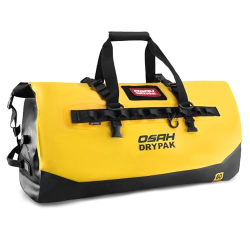 Image of OSAH DRYPAK Waterproof Duffel Bag 25L /40L /60L - Heavy-Duty Motorcycle Tail Bag, Roll-Top Dry Bag for Travel, Camping, Boating, Kayaking, Outdoor Adventure