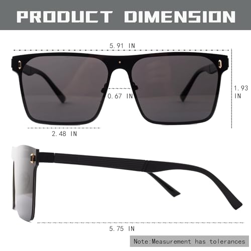 Men's Sunglasses ultra-Light titanium Frame UV400 Protection Polarised Rimless Square Sunglasses3
